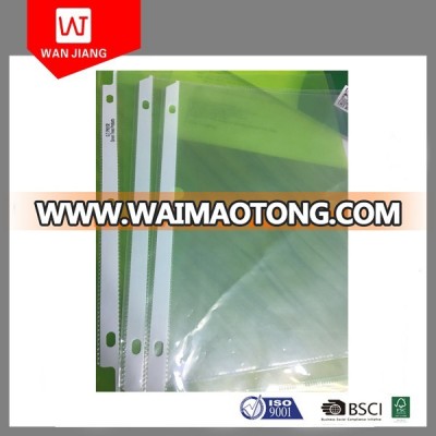 plastic sheet protector transparent 0.03/0.06/0.08mm 3 hole sheet protector